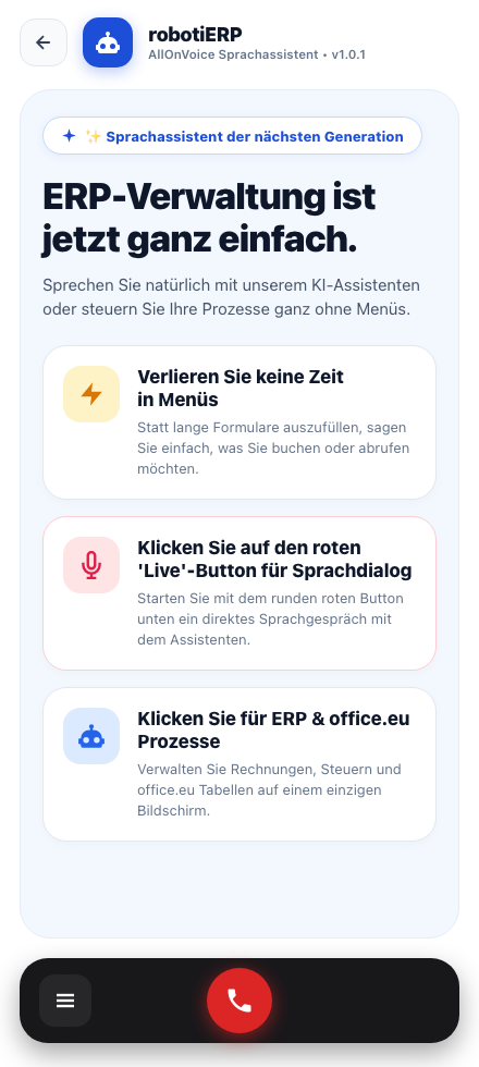 RoboticERP Mobile UI